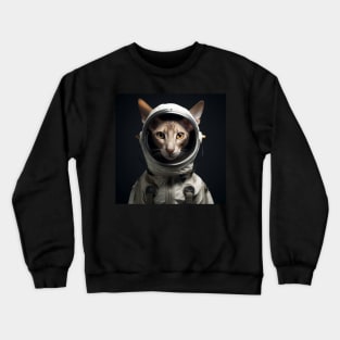 Astronaut Cat in Space - Oriental Shorthair Crewneck Sweatshirt